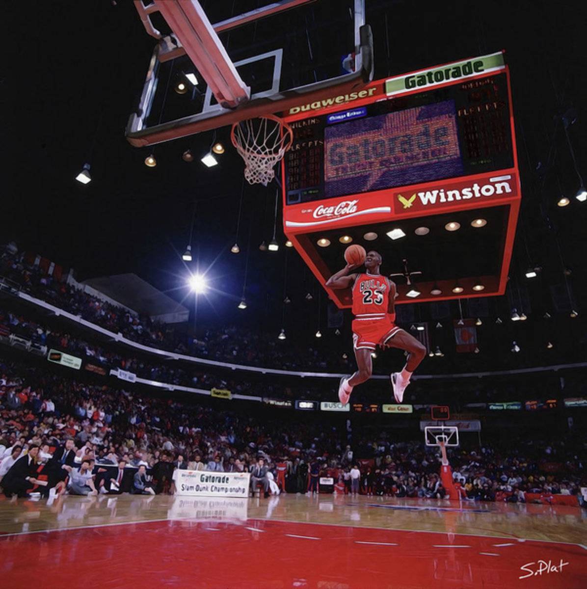 Michael Jordan The Dunk - Poster | Canvas Wall Art Print