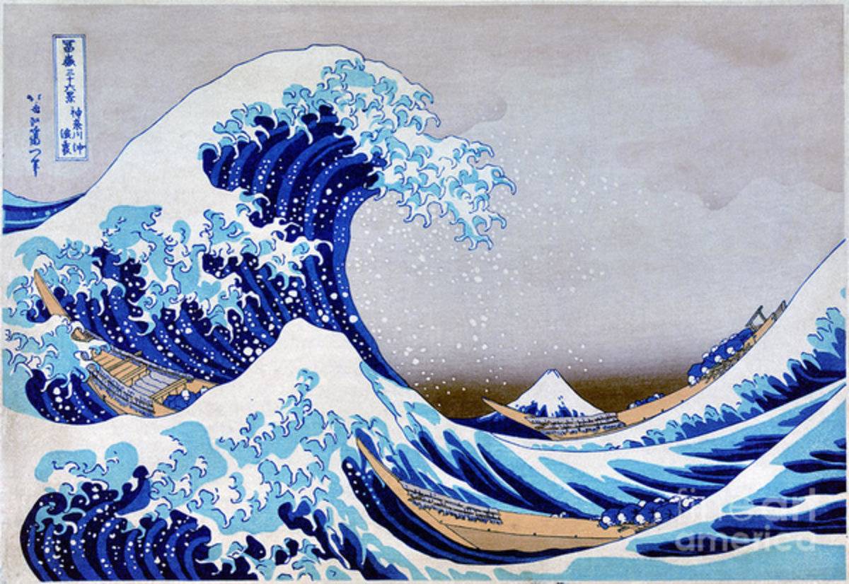 The Great Wave Off Shore Of Kanagawa Restored - Poster | Canvas Wall Art Print