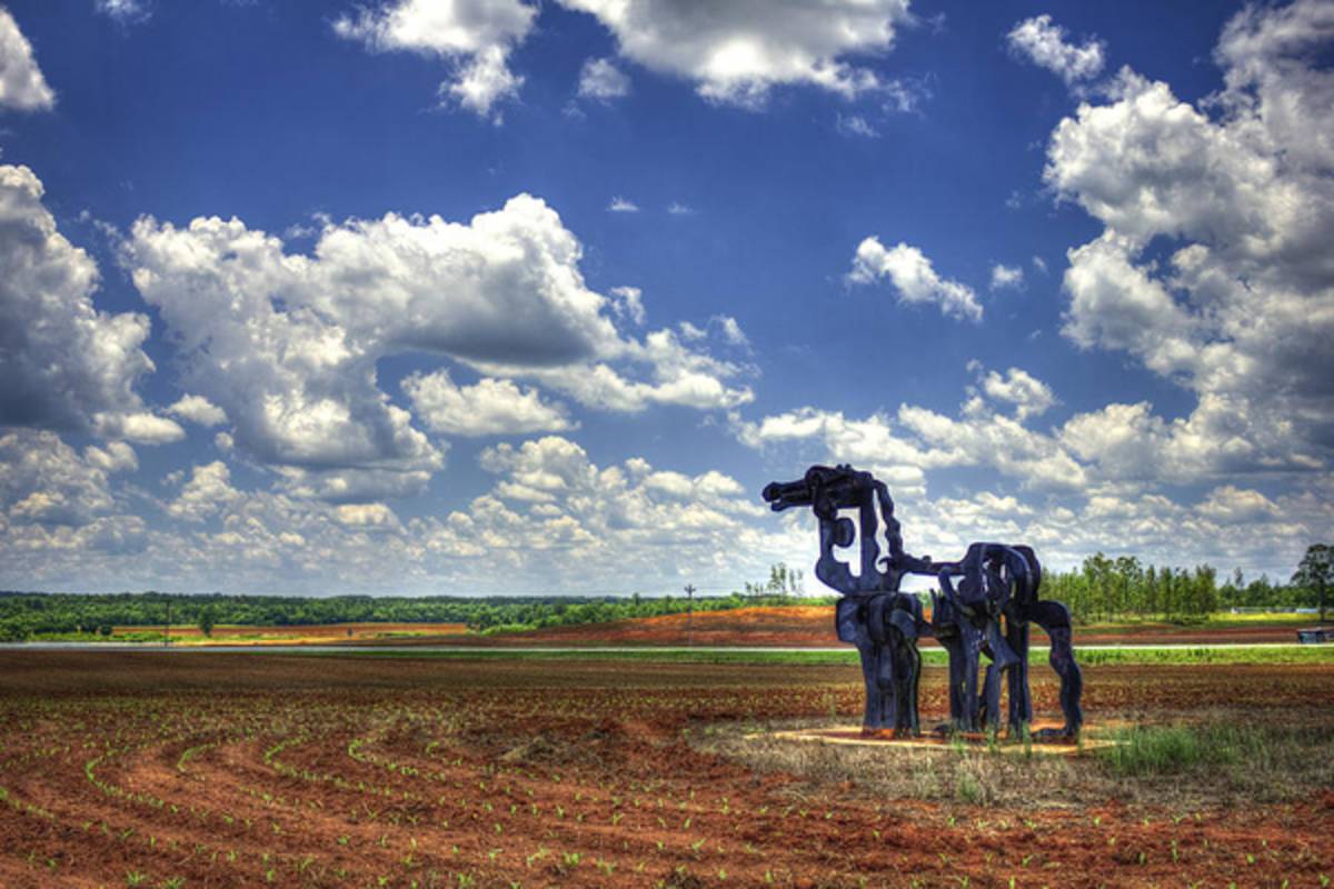 The Iron Horse Planted Corn Farming Agricultural Landscape Art - Poster | Canvas Wall Art Print