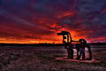 The Iron Horse Red Sky Sunset - Poster | Canvas Wall Art Print