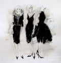 Ladies In Black - Poster | Canvas Wall Art Print