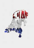 The Netherlands Typographic Map Flag - Poster | Canvas Wall Art Print