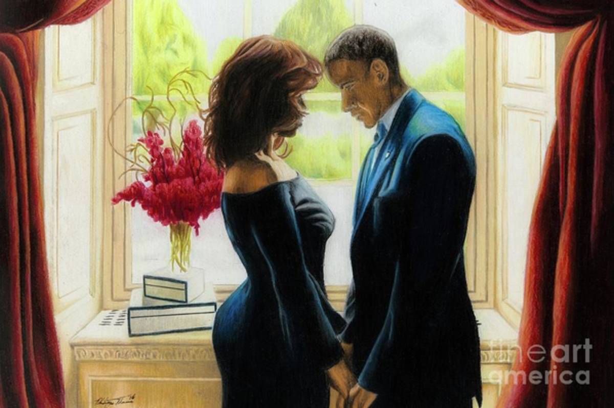 The Obamas - Poster | Canvas Wall Art Print