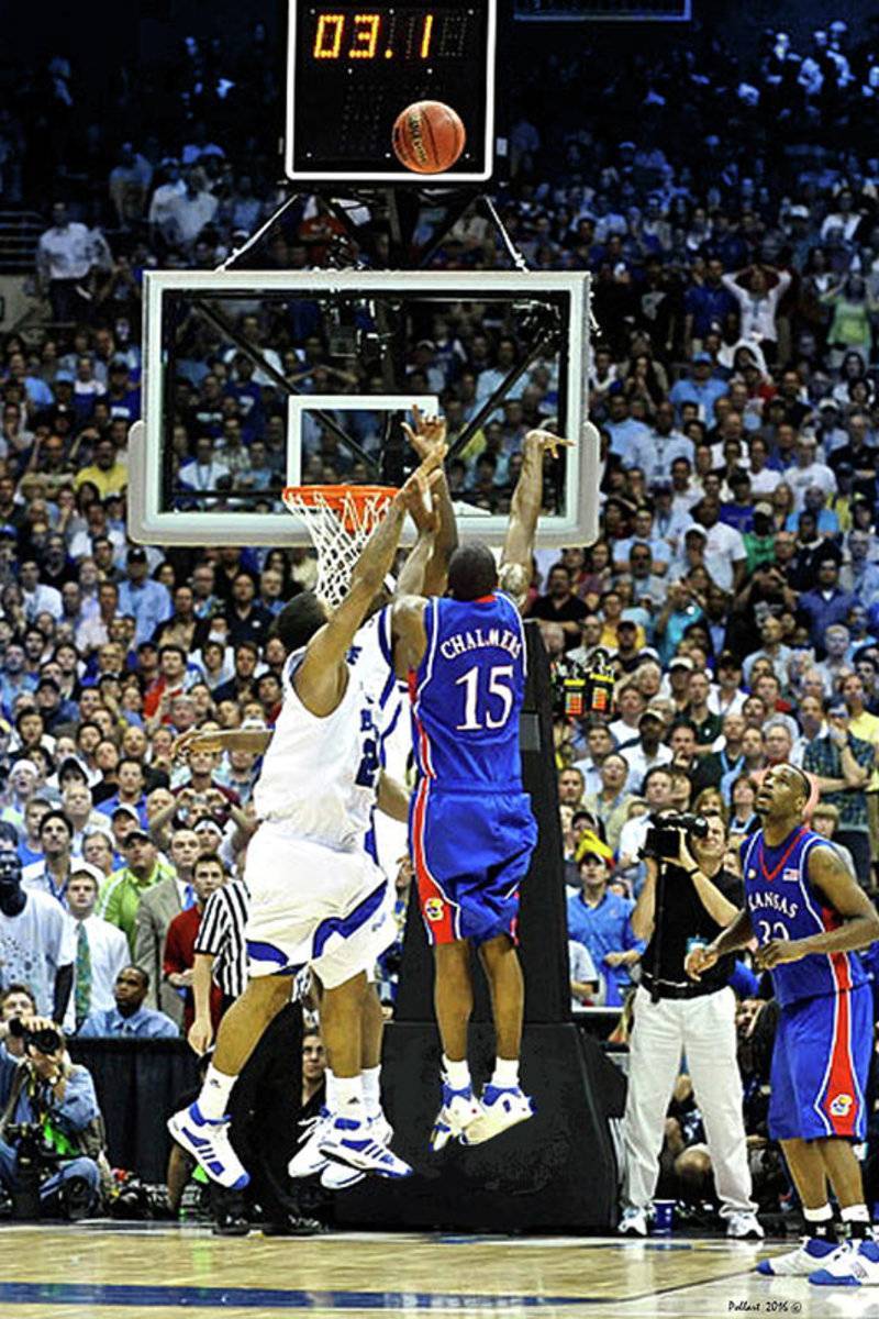 The Shot, 3.1 Seconds, Mario Chalmers Magic, Kansas Basketball 2008 Ncaa Championship - Poster | Canvas Wall Art Print
