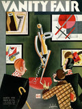 Three Figures Looking At A Modern Sculpture - Poster | Canvas Wall Art Print