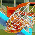 Three Point Shot From Downtown Nothing But Net Basketball 20190106 Square - Poster | Canvas Wall Art Print