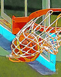 Three Point Shot From Downtown Nothing But Net Basketball 20190106 - Poster | Canvas Wall Art Print