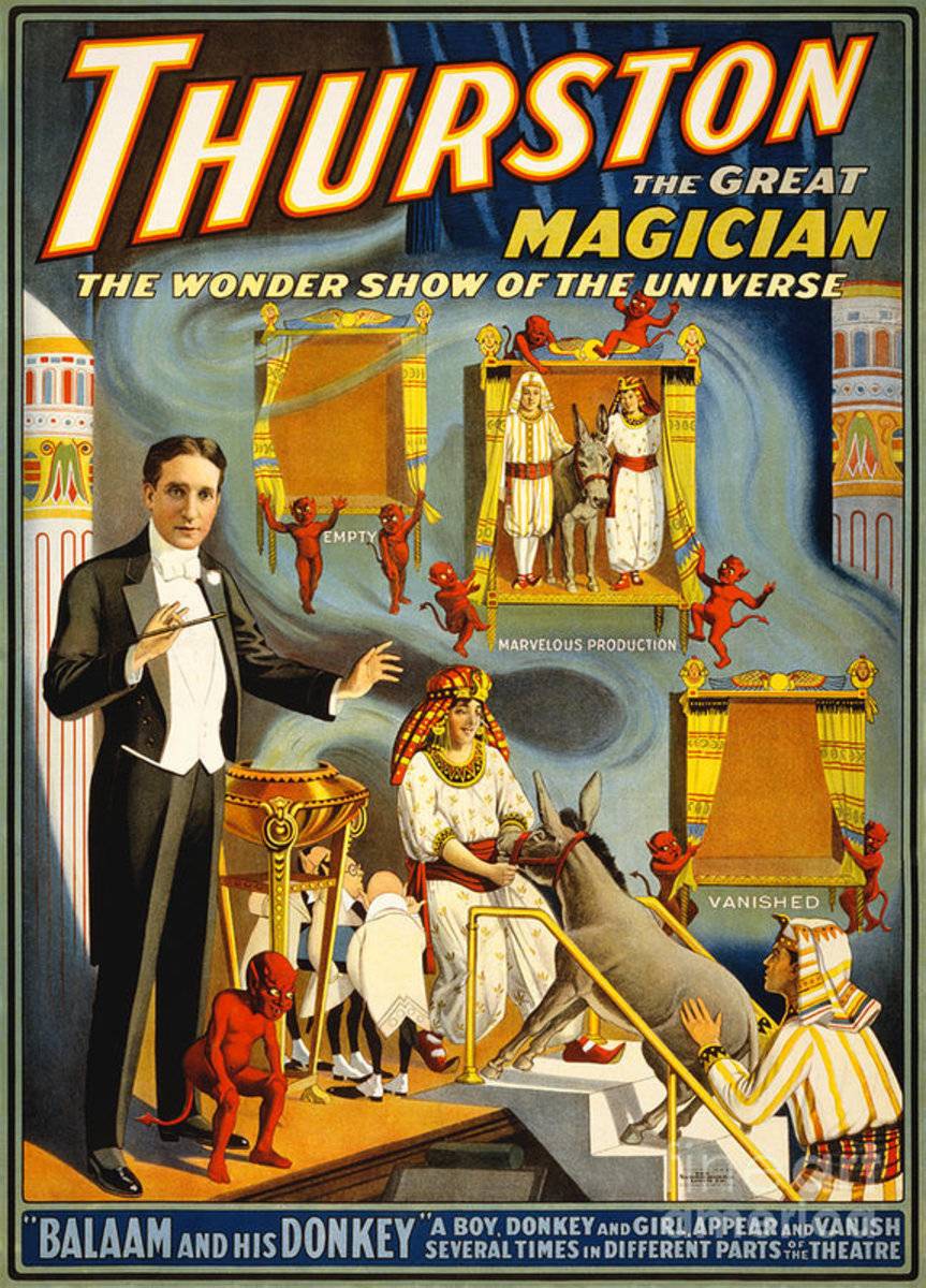Thurston The Great Magician 1914 Vintage - Poster | Canvas Wall Art Print