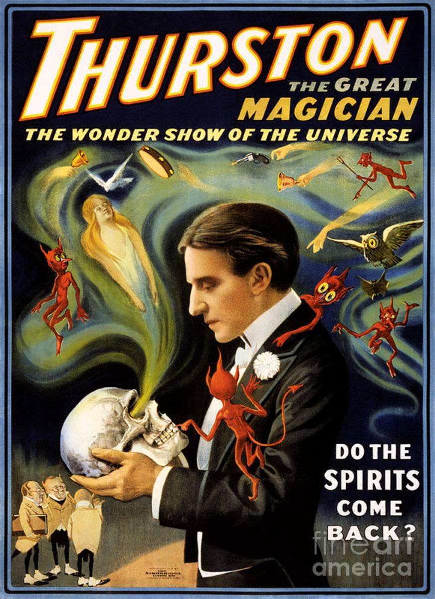 Thurston The Great Magician 1915 Vintage - Poster | Canvas Wall Art Print