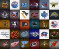 Time To Lace Up The Skates Recycled Vintage Hockey League Team Logos License Plate Art - Poster | Canvas Wall Art Print