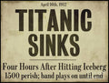 Titanic Newspaper Headline - Poster | Canvas Wall Art Print