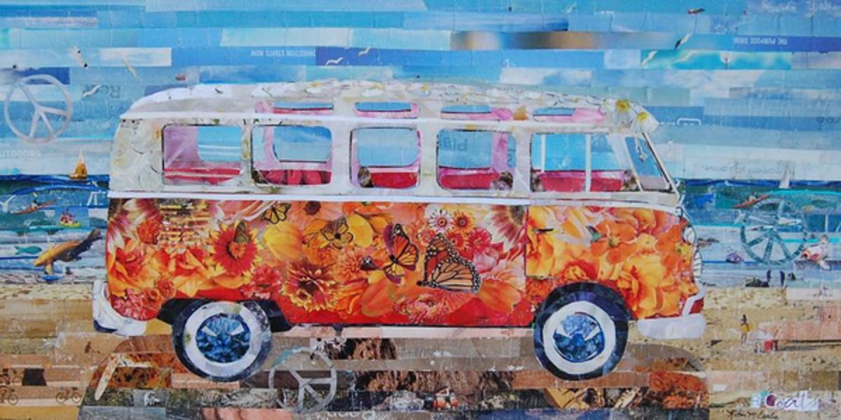 Paper Vw Bus - Poster | Canvas Wall Art Print