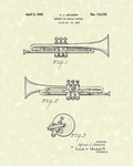 Trumpet 1940 Patent Art - Poster | Canvas Wall Art Print