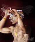 Tupac - Burning Lights Series - Rapper - Poster | Canvas Wall Art Print