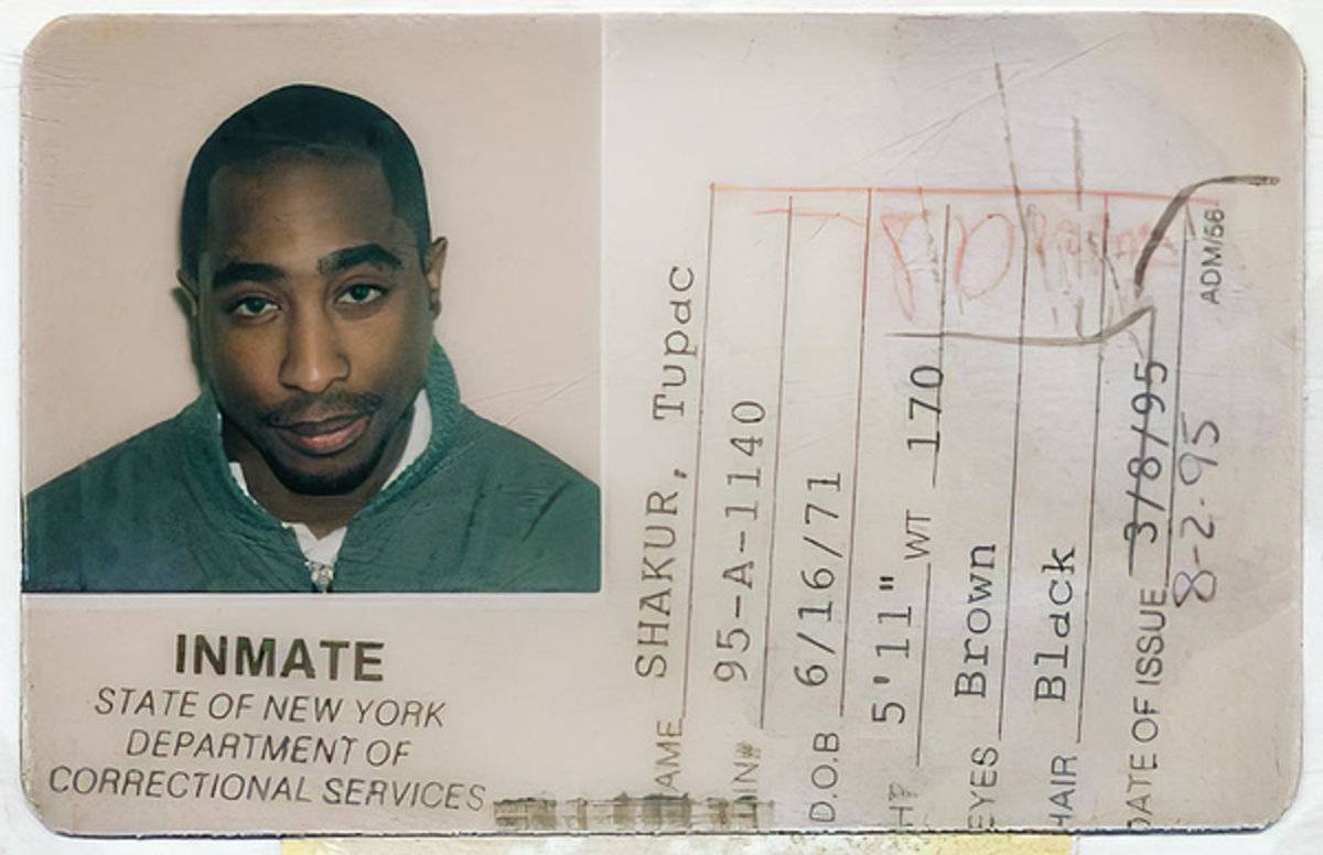 Tupac Shakur New York Dept Of Corrections Prison I. D. 1995 - Rapper - Poster | Canvas Wall Art Print