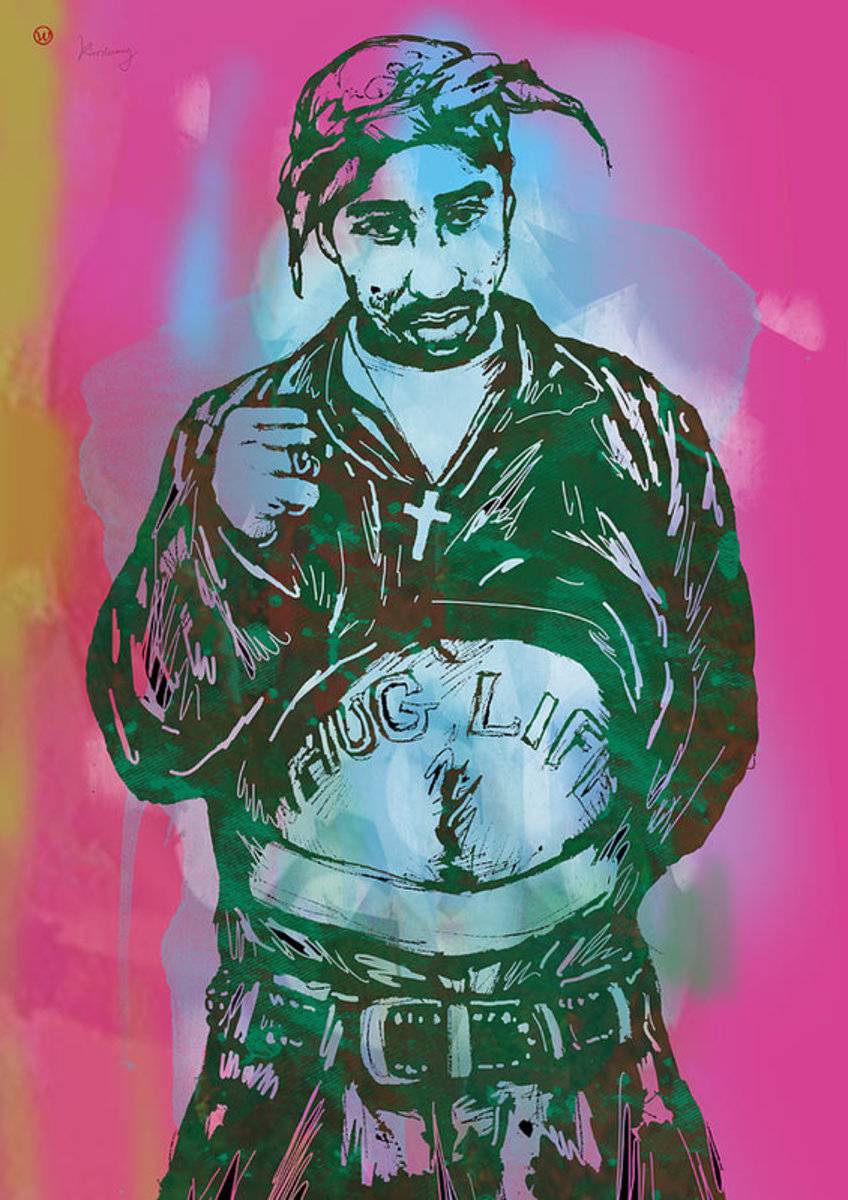 Tupac Shakur Pop Art - Rapper - Poster | Canvas Wall Art Print