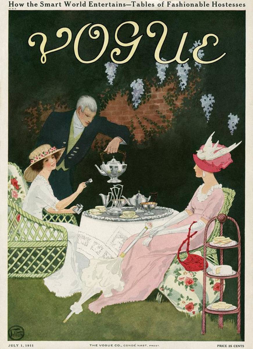 Two Women Drinking Tea - Poster | Canvas Wall Art Print