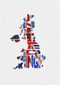 United Kingdom Typographic Kingdom - Poster | Canvas Wall Art Print