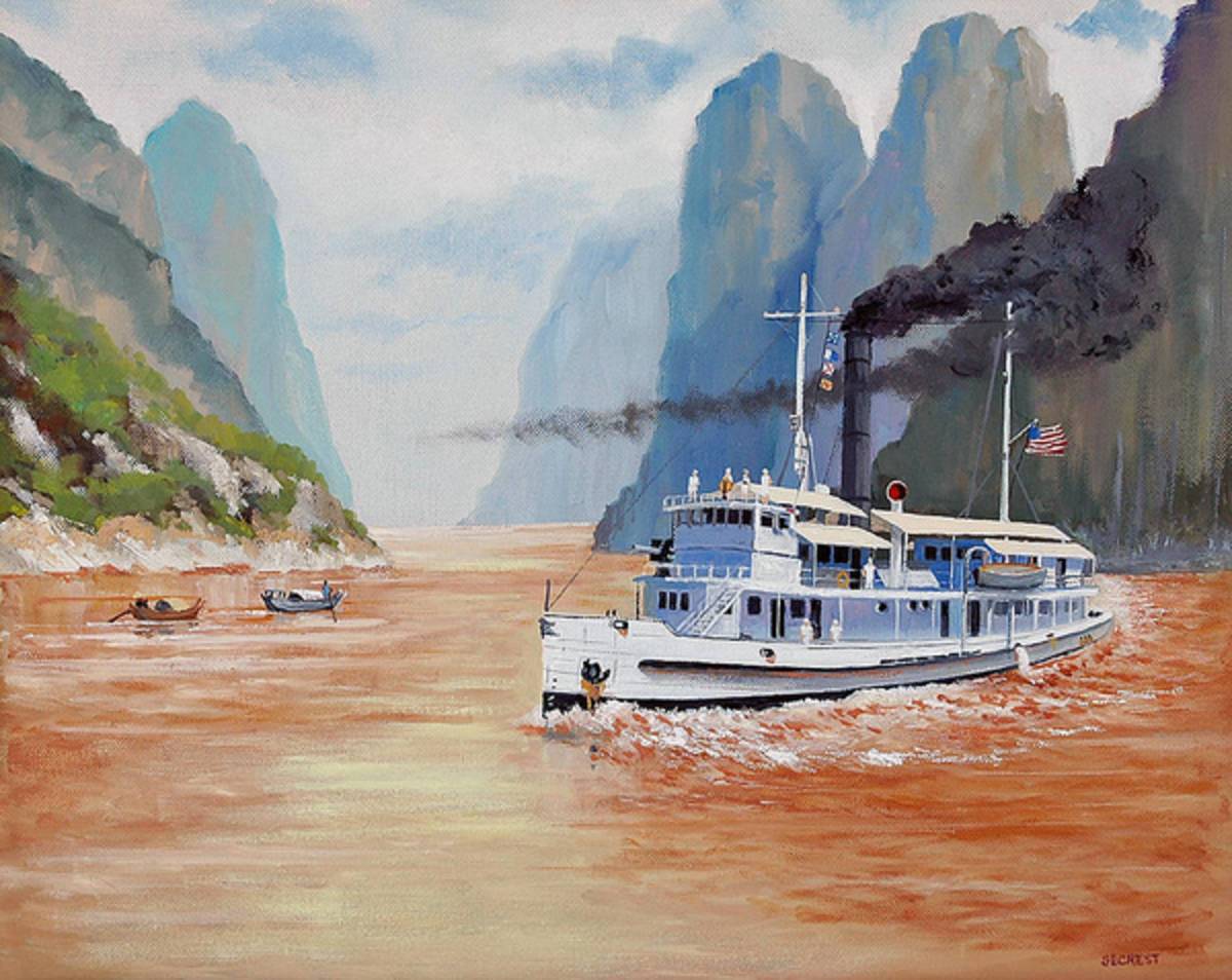 Uss San Pablo On Yangtze River Patrol - Poster | Canvas Wall Art Print