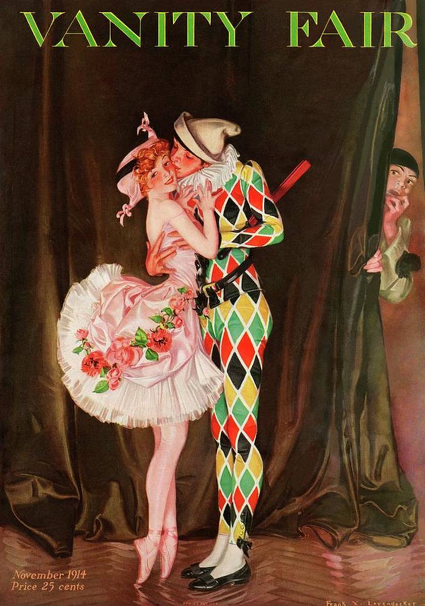Vanity Fair Cover Featuring A Harlequin - Poster | Canvas Wall Art Print