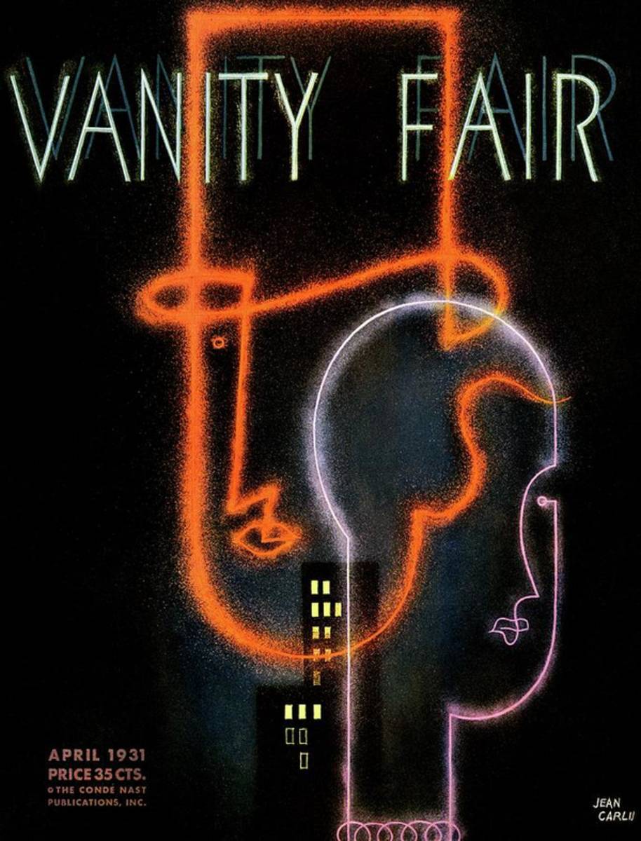 Vanity Fair Cover Featuring A Neon Illustration - Poster | Canvas Wall Art Print