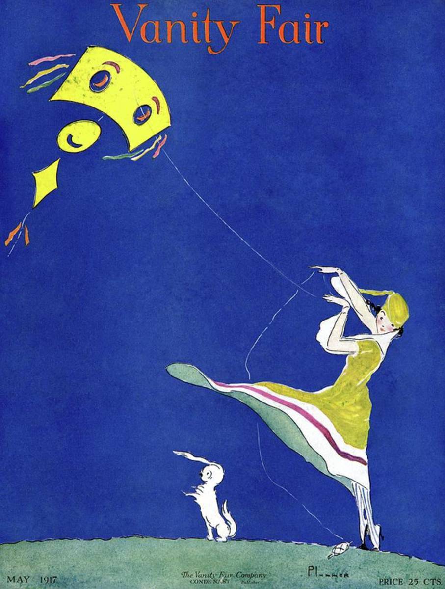 Vanity Fair Cover Featuring A Woman Flying A Kite - Poster | Canvas Wall Art Print