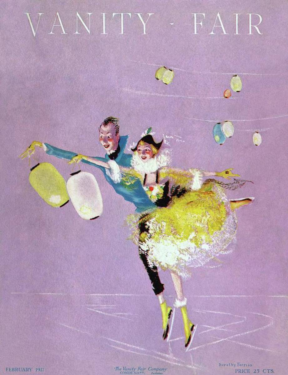 Vanity Fair Cover Featuring Two Ice Skaters - Poster | Canvas Wall Art Print