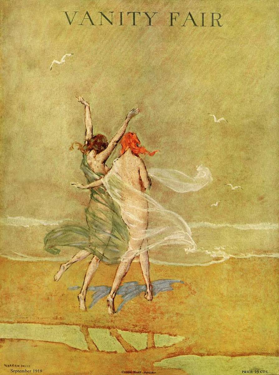 Vanity Fair Cover Featuring Two Nymphs - Poster | Canvas Wall Art Print