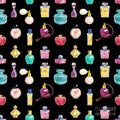 Vector Seamless Perfume Pattern - Poster | Canvas Wall Art Print