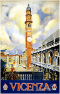 Vicenza Italy Vintage Travel Restored - Poster | Canvas Wall Art Print