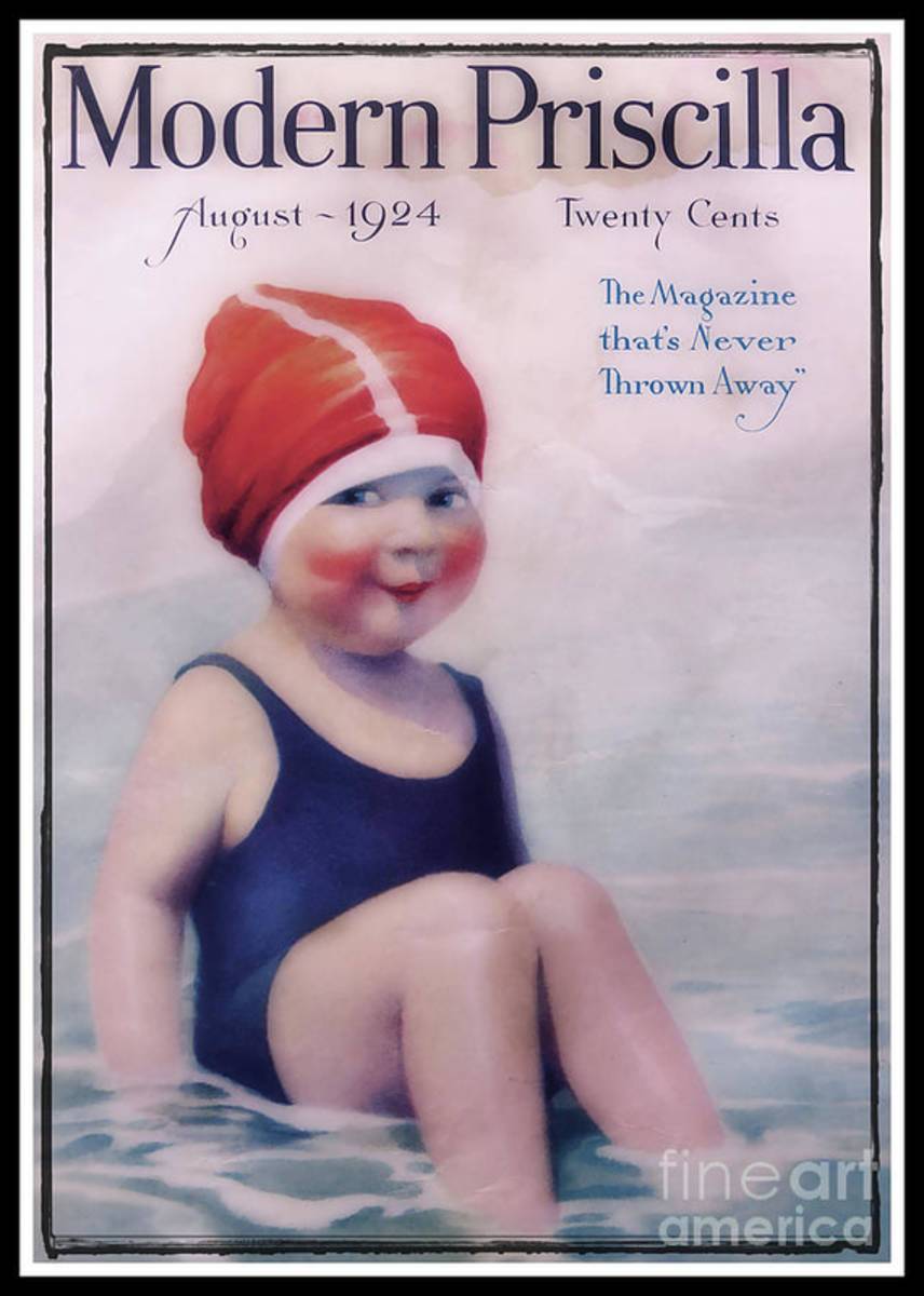 Vintage 1924 - Modern Priscilla - Poster | Canvas Wall Art Print