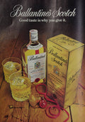 Vintage Ballantine'S Scotch Advertisement - Poster | Canvas Wall Art Print