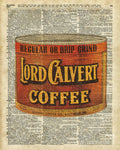 Vintage Coffee On Dictionary Page - Poster | Canvas Wall Art Print