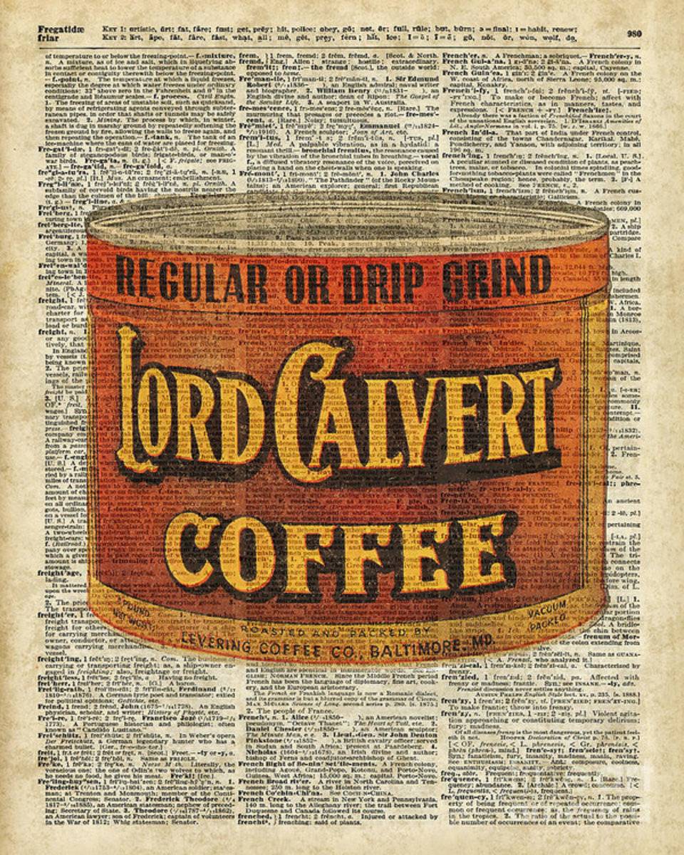 Vintage Coffee On Dictionary Page - Poster | Canvas Wall Art Print