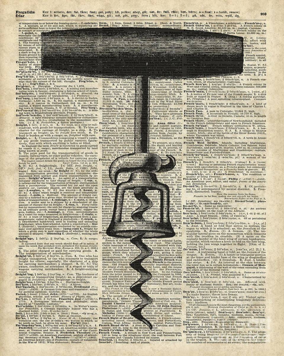 Vintage Corkscrew - Poster | Canvas Wall Art Print