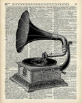 Vintage Gramophone - Poster | Canvas Wall Art Print