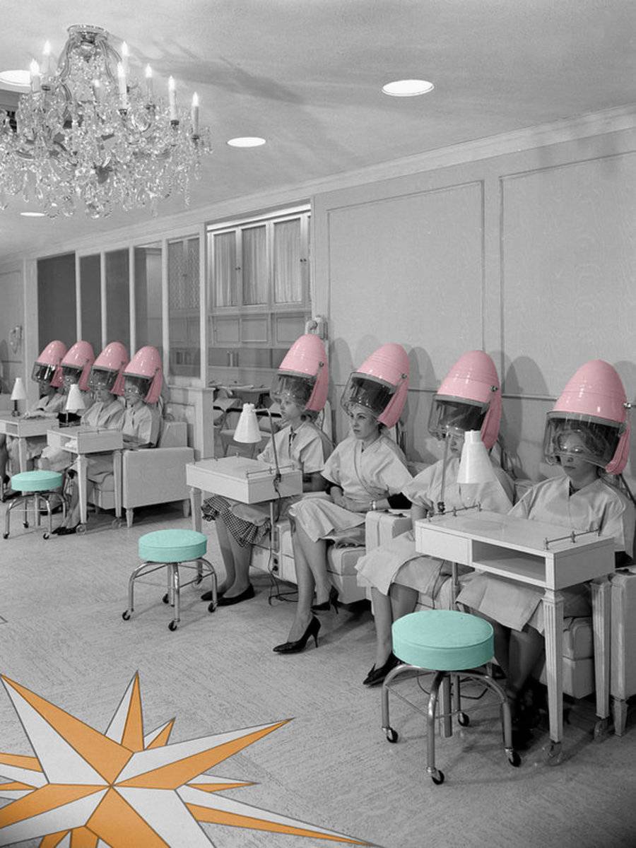 Vintage Hair Salon - Poster | Canvas Wall Art Print