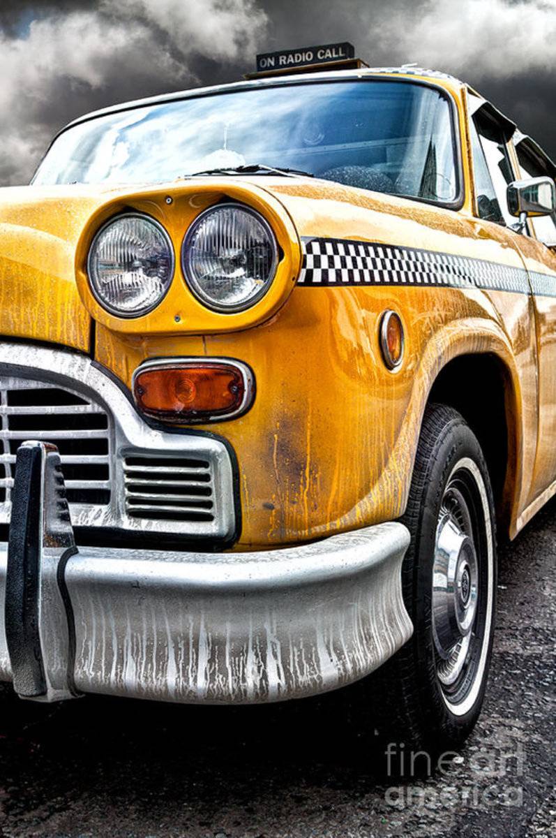 Vintage Nyc Taxi - Poster | Canvas Wall Art Print