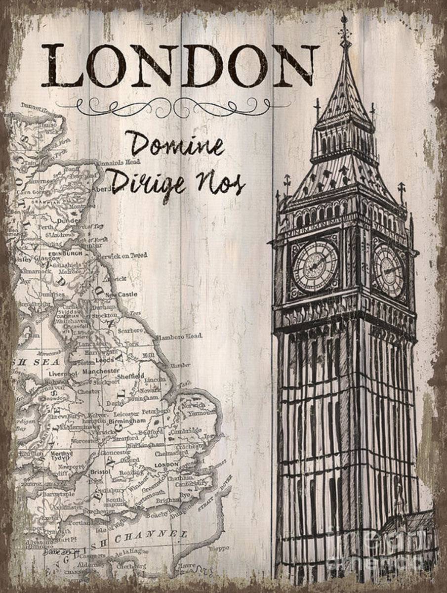 Vintage Travel London - Poster | Canvas Wall Art Print