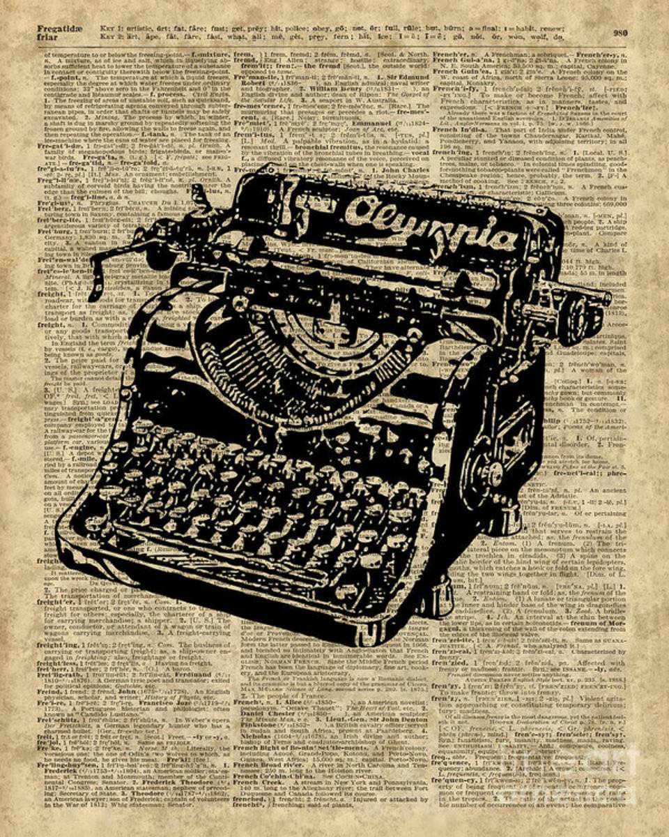 Vintage Typewritter - Poster | Canvas Wall Art Print