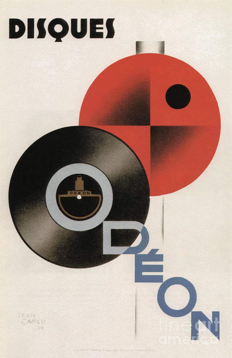 Vintage Vinyl Records Art Deco - Poster | Canvas Wall Art Print