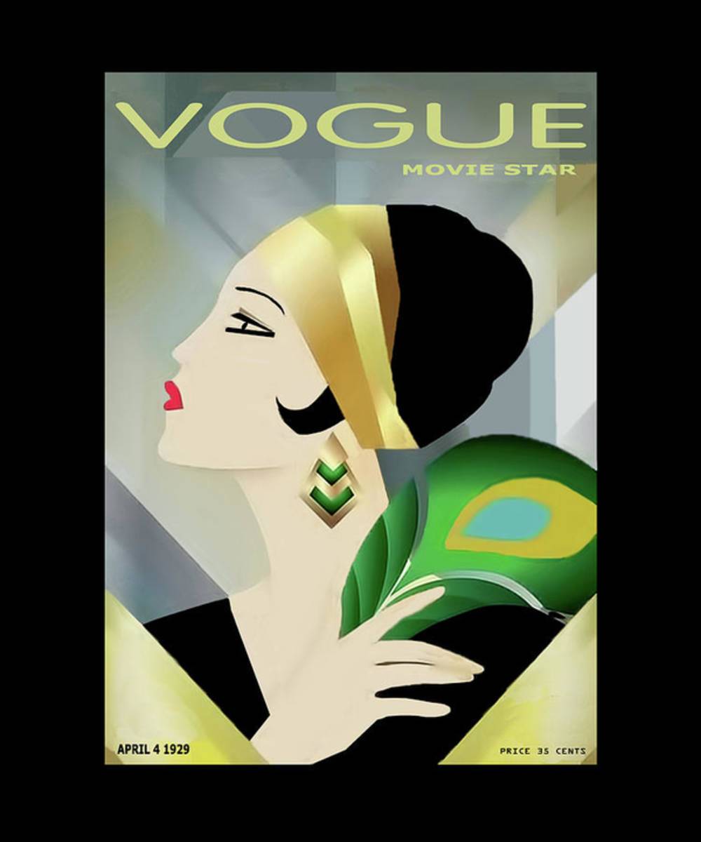 Vinttage Vogue Cover April 1929 - Poster | Canvas Wall Art Print