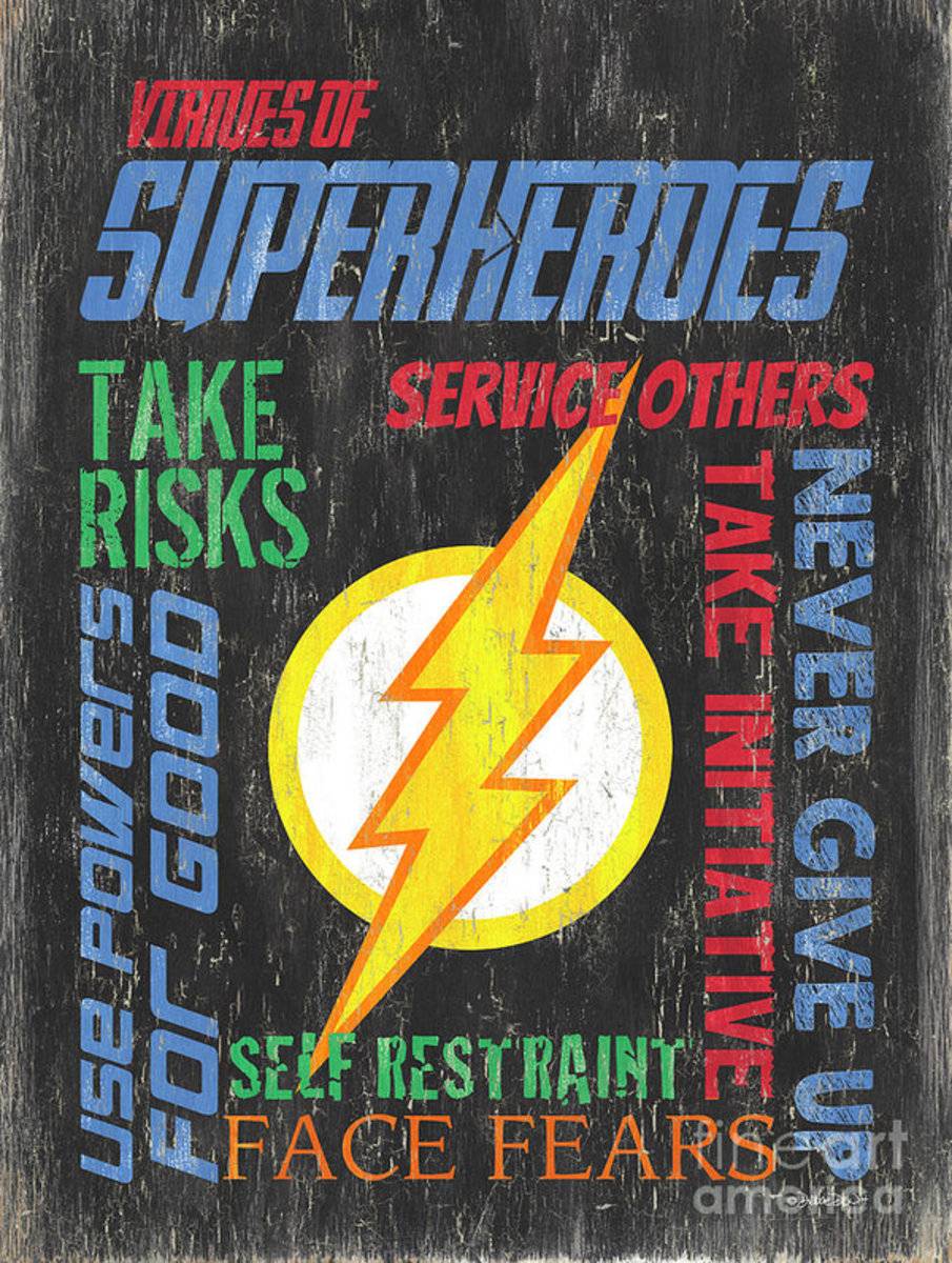 Virtues Of A Superhero 2 - Poster | Canvas Wall Art Print