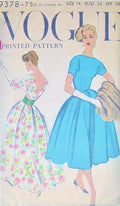 Vogue 1950'S Dress Pattern - Poster | Canvas Wall Art Print