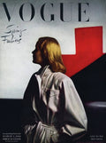 Vogue Cover Featuring A Model Wearing A White - Poster | Canvas Wall Art Print