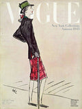 Vogue Cover Featuring A Woman In A Plaid Skirt - Poster | Canvas Wall Art Print