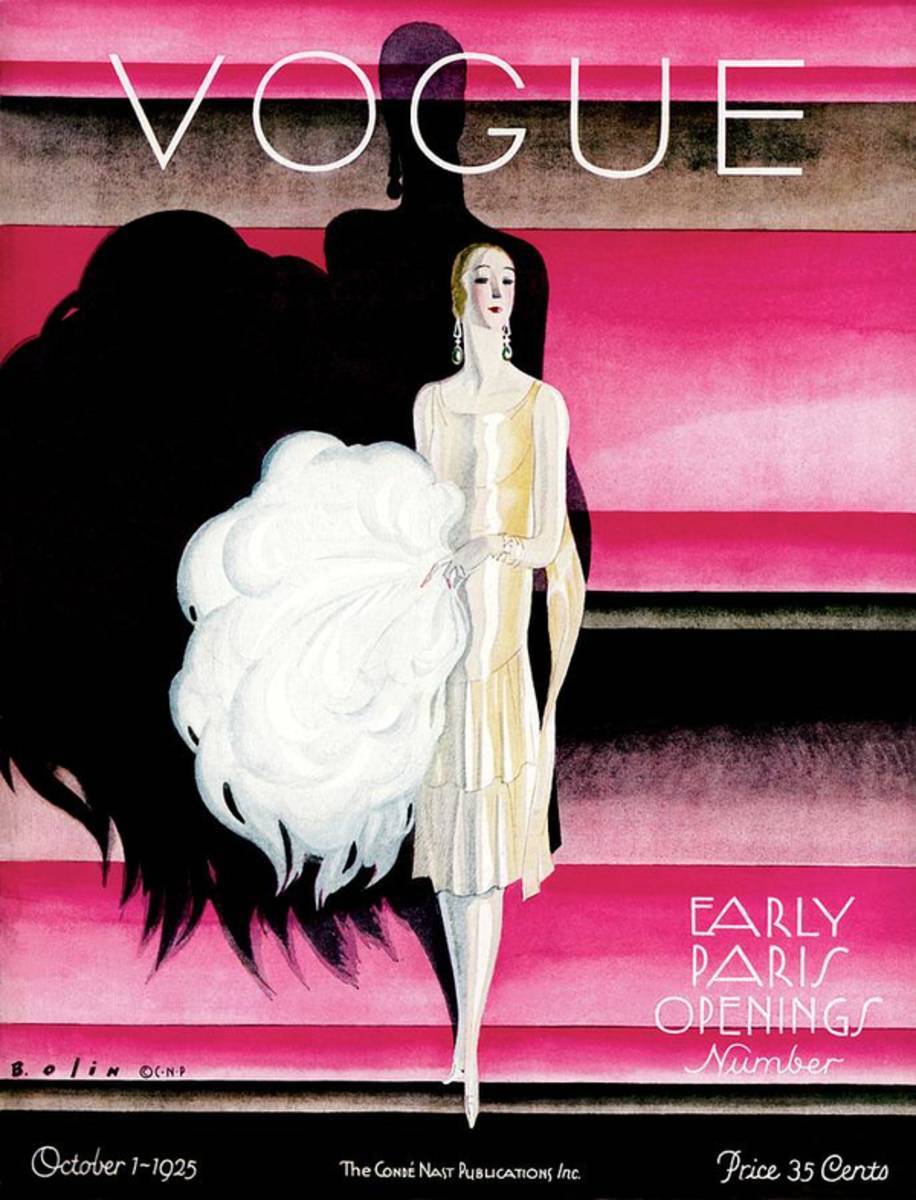 Vogue Cover Featuring A Woman In An Evening Dress - Poster | Canvas Wall Art Print