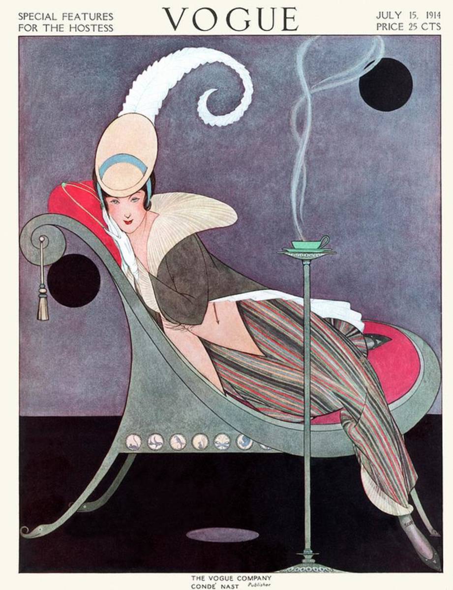Vogue Cover Featuring A Woman Sitting In A Chair - Poster | Canvas Wall Art Print