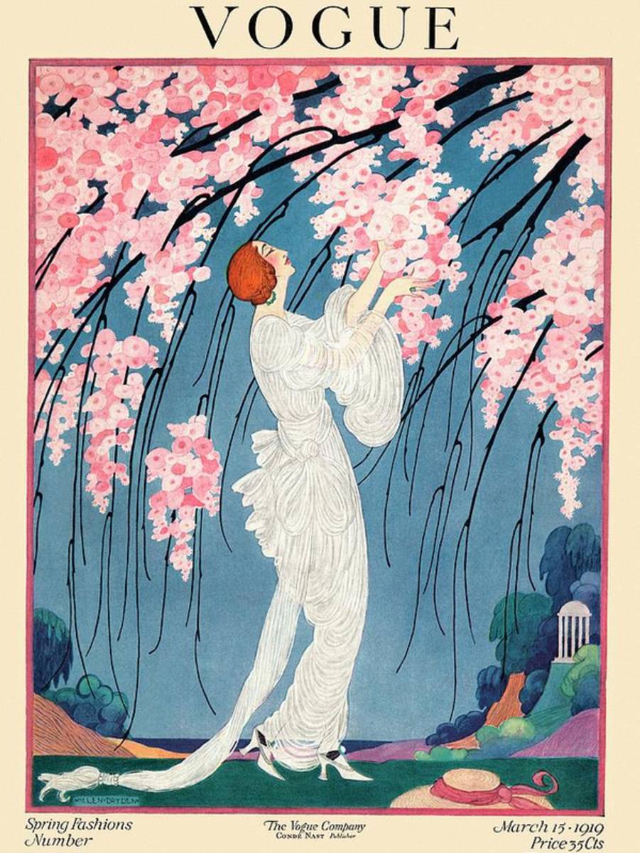 Vogue Cover Featuring A Woman Underneath A Cherry - Poster | Canvas Wall Art Print