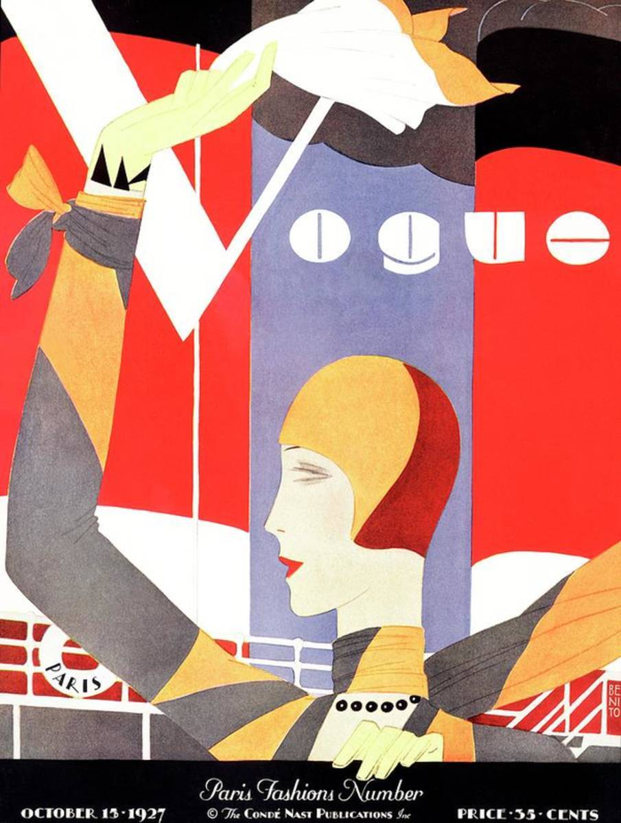 Vogue Cover Featuring A Woman Waving - Poster | Canvas Wall Art Print